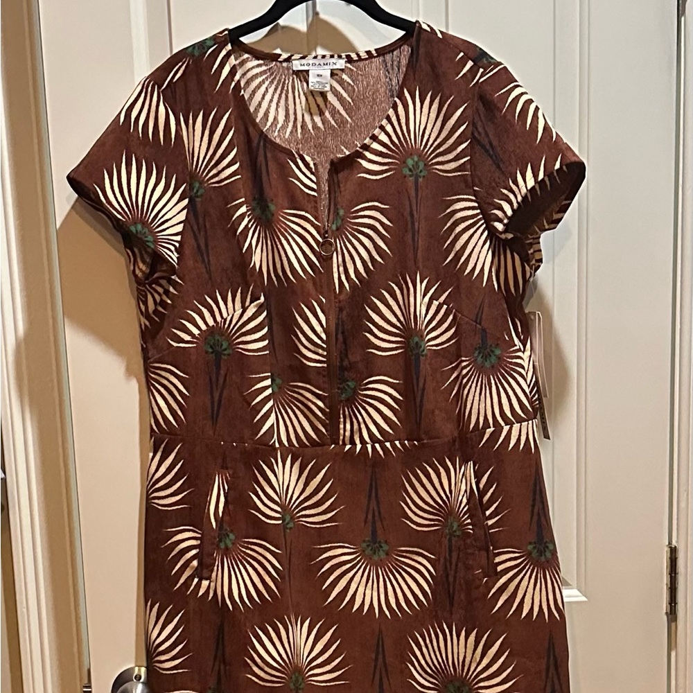 NEW with Tags - Modamix Corduroy Short Sleeve Dress 16W